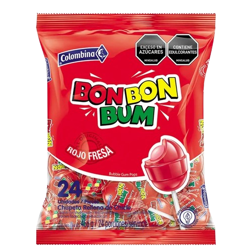 Bon Bon Bum Rojo Fresa x 24 unds